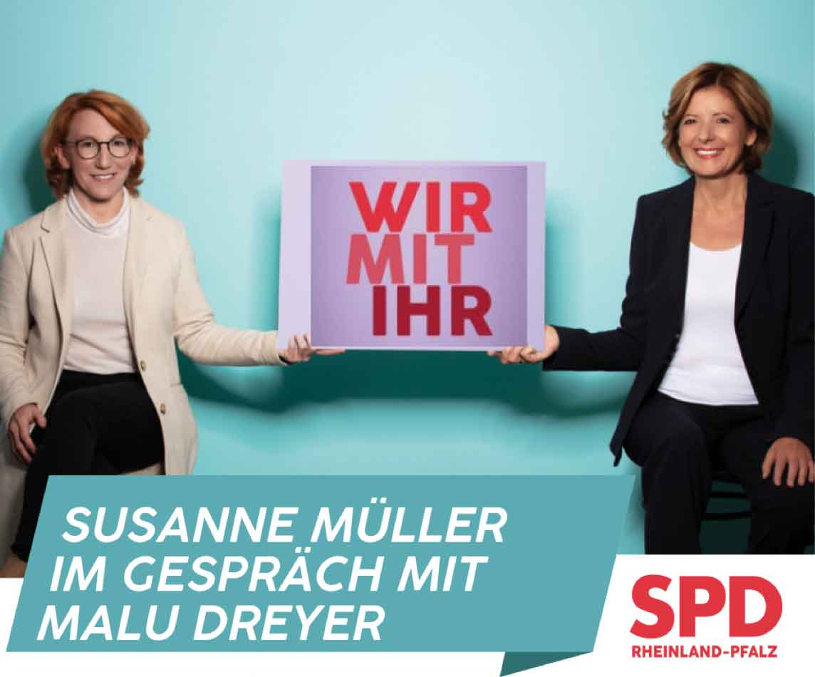 Susanne Müller (links) und Malu Dreyer (SPD)